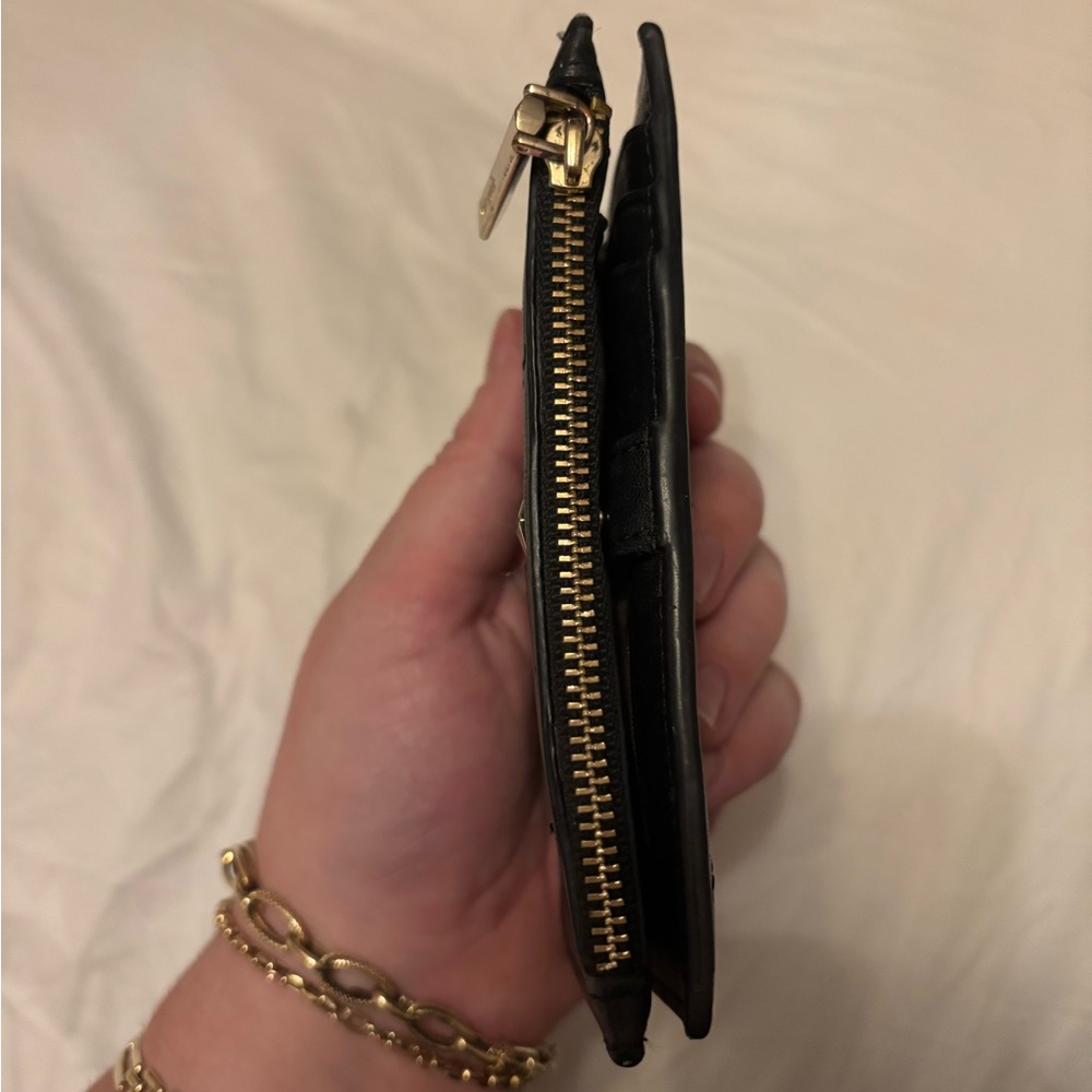 Leather Black Quilted Wallet - Picture 6 of 6